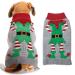 Dog sweater Christmas dog turtleneck sweater christmas pattern knitwear warm pullover winter dog coat sweater pet costume for dog puppies party puppy gift (elves clown m) Elfen clown m