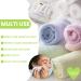 JM Bamboo Baby Washcloths Set - 8 Soft Cloths for Sensitive Skin | 25x25 cm Green & White with Laundry Bag - Ideal for Baby Care - Buy Online on GoSupps.com