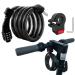 E roller lock 4-digit bicycle lock cable lock Compatible for Xiaomi M365/PRO2/Max/ES/GXL Essential Scooter/Bicycle/Motorcycle/Baby 1.2m/12mmanti theft Ideal for 12 steel cables
