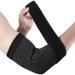 Ellenbogen bandage for women and men 1 pieces compression elbow bandage adjustable elbow support for left and right hand tennis elbow golf ellbogen arthritis tendinitis (black m) m black