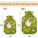 Naanle 2L Hot Water Bottle with Lid - Floral & Bird Design Perfect for Back Pain Relief & Hand/Foot Warmer Hot & Cold Therapy - Buy Online on GoSupps.com