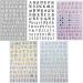 EBANKU Nail Letter Stickers - 10 Sheets Self-Adhesive Alphabet Decals in 5 Colors for Gel Nails - Nail Art Stickers with Old English Words - Buy Online on GoSupps.com