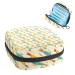 Yellow and Blue Fish Hook Sanitary Napkin Storage Bag Feminine Menstrual Cup Pouches Nursing Pad Holder Tampon Bags Portable Period Bag for Women Teen Girls 1Pcs Multi-colored 5