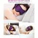 Musicozy 3D Breathable Silk Sleep Mask for Men and Women - Light Blocking Eye Cover for Travel, Office, Nap - Pink & Purple 2 Pack - Buy Online on GoSupps.com