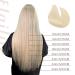 Elailite Ombre Tape in Hair Extensions - 20 Pcs 40cm Straight 50g #60 Platinum Blonde - Premium Human Hair - Buy Online on GoSupps.com