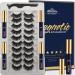 MENAKA 3D Magnetic Eyelashes With Eyeliner Kit - Magnetic Lashes Natural Looking 10 Pairs Magnetic Eyelash Kit - 4 Tube of Magnetic Eyeliner for Reusable  Easy to Apply KIT-SF:10 pairs+4 tubes