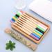 Limewie 8 Pack Wood Toothbrushes - 100% Organic Biodegradable & Colorful Sustainable Toothbrushes for Eco-Friendly Oral Care - Buy Online on GoSupps.com