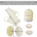 ENLAYER 6 Pack Natural Loofah Exfoliating Back Scrubber and Pad Set - Deep Cleaning Shower Sponge for Face and Body - Buy Online on GoSupps.com