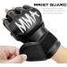 Luniquz MMA Gloves - Kids & Adults Punching Bag Boxing Sparring Grappling Half Finger Gloves with Thick Padding and Long Wrist Wrap - Black (Small) - Buy Online on GoSupps.com