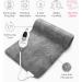 GENIANI XL Electric Heating Pad for Back Pain Relief - 12x24 inch - Moist & Dry Therapy - Auto Shut Off - Tabby Gray - Buy Online on GoSupps.com