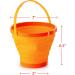 Foldable Pail Bucket Set of 3 | Collapsible Multi-Purpose Buckets for Beach, Camping, Pets | Half Gallon (2 Liters) Capacity - Buy Online on GoSupps.com