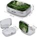 Buy Tropical Rainforest Print Pill Box | 2 Compartment Decorative Metal Pill Organizer for Travel - Portable & Stylish - Buy Online on GoSupps.com