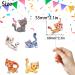 Cute Cartoon Cat Theme Happy Birthday Cupcake Toppers 18-PC Set - It's suitable for a pet birthday party a cat theme birthday party for boys and girls or a baby shower party decoration - SugarGera - Buy Online on GoSupps.com