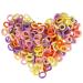 FiHodone 200 pieces small hair tie girl 2cm braid rubber soft baby hair tie hair rubber band mini colored hair band hair jewelry for girls children (yellow+pink)