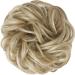 Fine Hair Part with Rubber Band - Dutt Hair Tie & Ponytail Extensions for Women & Girls - Light Ash Brown & Bleaching Blonde 38g - Curly Hair Accessories - Buy Online on GoSupps.com