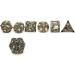 Metal Dice Set - D&D Hollow Polyhedral Dice for RPG Games - Black & Gold - Buy Online on GoSupps.com