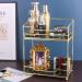 Z PLINRISE 2 Tier Makeup Organizer Shelf - Vanity Tray for Perfumes, Makeups, Toiletries & Skincare - Cosmetic Storage Rack for Dresser & Countertop - Buy Online on GoSupps.com