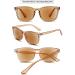 Vevesmundo Reading Glasses with Sun Protection - Stylish Prescription Sunny Glasses for Men & Women - 1.0x Transparent Brown Reading Aid - Buy Online on GoSupps.com