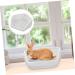 SEWOART Rabbit Toilet Guinea Pig Potty Trainer Pet Toilet Supply Bunny Restroom Bunny Toilet Ceramics White - Buy Online on GoSupps.com