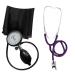 Blood pressure monitor upper arm professional Tiga Pro 1 new K 1 + double head stethoscope violet stethoscope Tiga-Med
