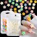 AIERSA Daisy Nail Charms 200 Pcs 3D Flower Nail Charms for Acrylic Nails  Kawaii Resin Daisy Nail Art Decorations