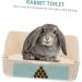 HANABASS Box Rabbit Toilet Dog Wig Bunny Toilet Bunny Potty Rat Dog Litter Pan Pet Pee Toilet White Plastic 28.5X23.5X15.5CM White - Buy Online on GoSupps.com