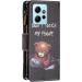 VQWQ Mobile Phone Case for Xiaomi Redmi Note 12 4G - Protective Leather Cover with Lanyard Zipper Map Compartment & Magnetic Flip Case - Bear Design - Buy Online on GoSupps.com