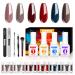 Vishine Dip Powder Nail Kit Starter Dipping Acrylic Powder (18g) Liquid Set Starter Kit Manicure Nail Art Set Nail Dip Essential Tools #03