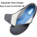 Extra Wide Women's Diabetic Shoes with Adjustable Closure - Bluegray, Size 39 | Anti-Slip Orthopedic Slippers for Swollen Feet & Arthritis - Buy Online on GoSupps.com
