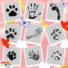 Baby Handprint and Footprint Kit 2 Pcs Clean Touch Baby Ink Pads for Hands and Feet with 4 Stamp Cards Safe Non-Toxic Inkless Handprint Kit for Baby Handprint Family Keepsake Gifts (Black) - Buy Online on GoSupps.com