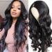 Dosacia V Part Wigs Human Hair Body Wave Brazilian Virgin Human Hair Wigs For Black Women Upgrade U Part Wigs Glueless Wigs Human Hair Glueless Full Head Clip In Half Wig V Shape Wigs No Leave Out Lace Front Wigs 150% Density Natural Color 20Inch 20IN V P