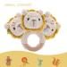 Youuys Wooden Lion Baby Rattle Teething Ring for Brain Development - Cute Woodland Animal Toy for Newborns - Buy Online on GoSupps.com