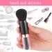 2 Sets Retractable Makeup Brush Travel Set - Mini 4 in 1 Lip & Foundation Brush - Black & White Cosmetic Brushes for Easy Application - Buy Online on GoSupps.com