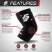 Sleeve Stars Elbow Compression Sleeve for Tendonitis & Arthritis - Black, Size L 10-12 for Men & Women - Tennis & Golf Elbow Support - Buy Online on GoSupps.com