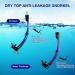 Piyazi Adult Snorkeling Gear Set | 180 Panoramic Mask | Dry Top Snorkel | Anti-Fog | Wide View | Scuba Diving Package with Travel Bag | Blue - Buy Online on GoSupps.com