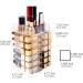 Sooyee 360 Degree Spinning Lipstick Organizer - 53 Spaces Acrylic Cosmetic Display Case - Buy Online on GoSupps.com