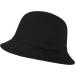 Women's Vintage Black Felt Bucket Hat with Adjustable Bowknot - Suede Wool Bowler Style - Buy Online on GoSupps.com