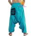 SARJANA HANDICRAFTS Men's Cotton Harem Yoga Pants with Pockets - Turquoise | One Size - Buy Online on GoSupps.com