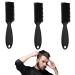 3 pieces hairdresser brush black hairdresser Sleek Bun brush handle made of ABS material use comfortable fiber bristles 13.7cm x 2.5cm barber brush for professional hairdressers as well
