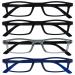 The reading Glasses Company The reading glasses Companies Readers Value 4-Pack men women Spring hinges Black Black Black Matt Gray Black Matt Marineblau +2.50 Dioptries Bundle with reading glasses +2.50 3 pack