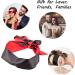 Muf Satin Eye Mask - Soft Smooth Blindfold for Travel, Nap, Meditation - 2 Pack (Black and Red) - Buy Online on GoSupps.com