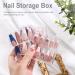 Noverlife Press On Nail Storage Box - 10PCS Clear Plastic Container with Nail Display Sticks for False Nail Tips - Includes Nail Glue and Double Sided Tape - 2.6x2.6 inch - Buy Online on GoSupps.com