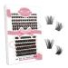168 Pcs Lash Clusters 2 Styles Mixed Cluster Lashes DIY Eyelash Extensions Eyelash Cluster Extension DIY Individual Lashes Super Thin Band Soft and Easy to Wear (First Glance+Adore D-Mix) 10-16mix(168PCS) First Glance+Adore