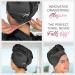 Ultra-Fine Microfiber Hair Towel Wrap & Detangling Brush Set - Anti-Frizz Turban for Curly Hair - Quick Drying & Travel-Friendly - Black - Buy Online on GoSupps.com