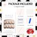 24Pcs Black French Fake Nails - Square Press On Nail Set with Glue | Short False Nail Tips for Women & Girls - Nail Art & Acrylic Stick On Nails - Buy Online on GoSupps.com