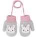 Kids Winter Fox Knit Full Finger Gloves, Toddler Thermal Plush Lining Mittens 1-3 Yrs - Grey - Buy Online on GoSupps.com