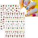 Christmas Nail Stickers 9 Sheets Self-Adhesive Nail Decal Snowflake Santa Claus Hat Red Nail Art Decoration Design Supplies - Buy Online on GoSupps.com