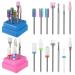 14pcs Nail Drill Bits Set for Acrylic Nails 3/32, Tungsten Carbide Diamond Drill Bits for Nails, Professional Nails Supply Ceramic Nail Bits for Nail Drill for Gel Nails Cuticles 14Pcs-New