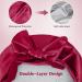 Arqumi Reusable Shower Cap with Ribbon Bow - Waterproof Double-Layer Hair Bonnet for Women Men - Wine Red - Buy Online on GoSupps.com
