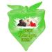 Dog triangular scarf personalized with your desired motif (color: lime) (size 1 (55 cm)) 55 x 18 lime